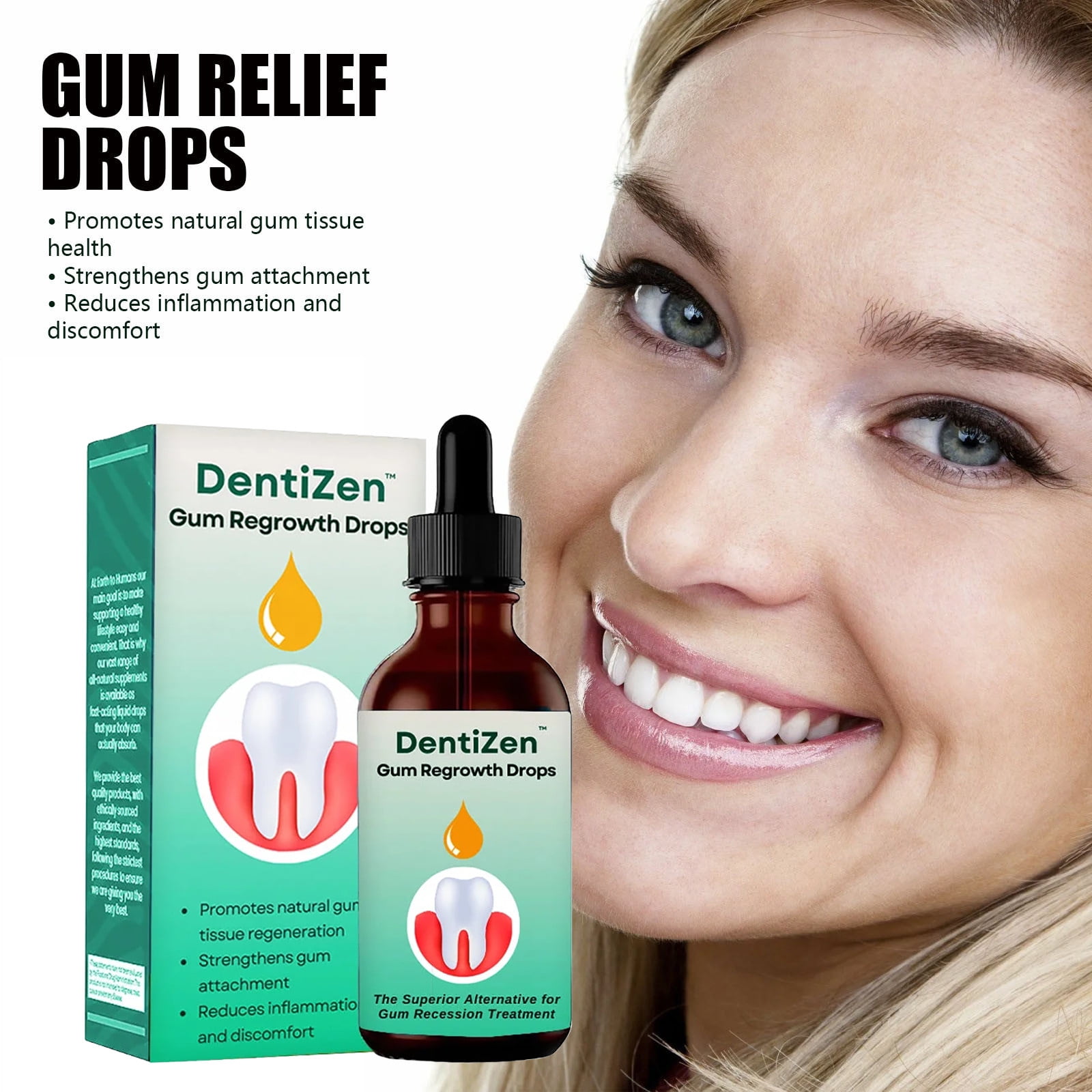Reduce!Herrnalise Gum Regrowth Drops, Gum Treatment for Receding Gums