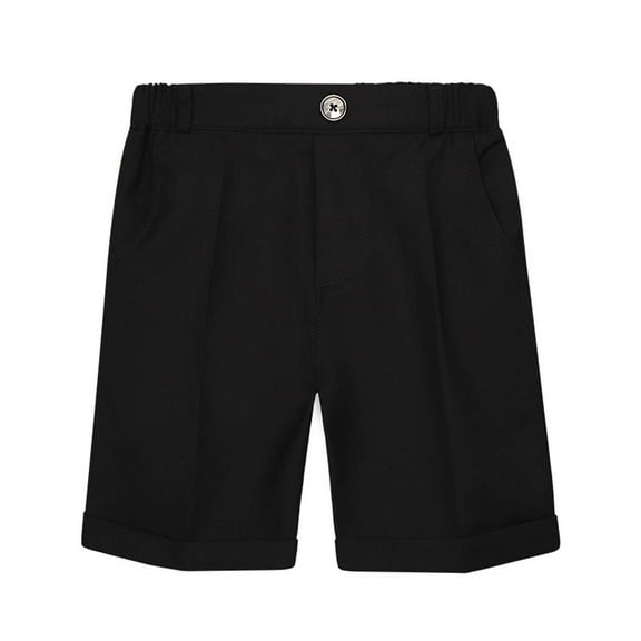 Reduce!Herrnalise Toddler Boys Formal Suit Shorts Dress Pants Baby Clothes Solid Color School Uniform Suit Kids Fashion Cute Casual Shorts Black - A