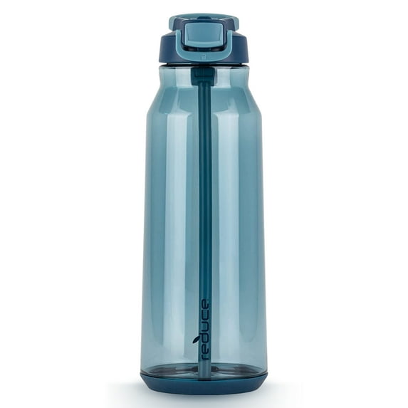 Reduce Hydrate Water Bottle w/Hygenic Flip Top, 50oz Dark Web - Flip, Sip & Go