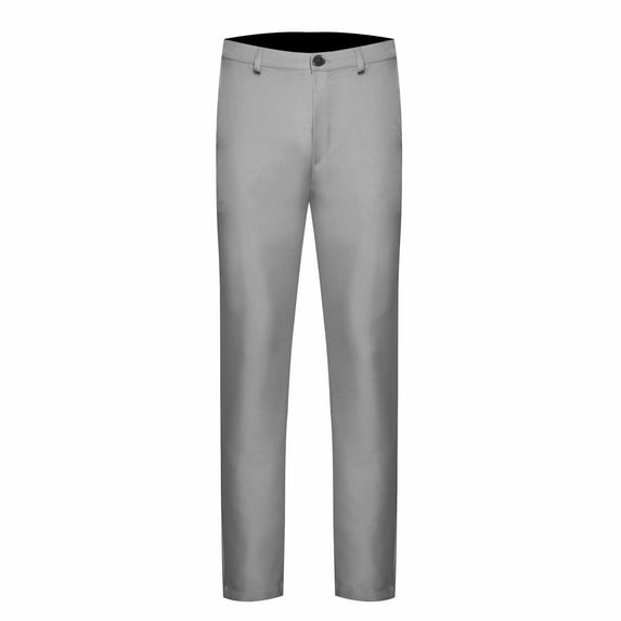 Reduce Price Hfyihgf Mens Dress Pants Slim Fit Solid Color Skinny Trousers Classic Business Wedding Formal Flat Front Suit Pants(Gray,L)