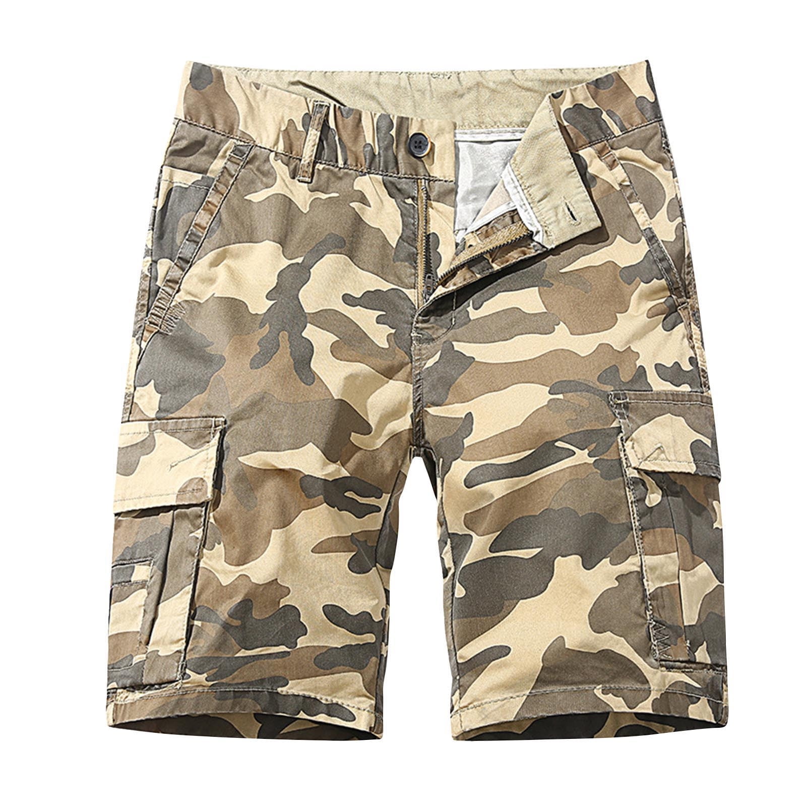 Men's Cargo Shorts Relaxed Fit Lightweight Short Pants Multi Pocket Casual  Outdoor Twill Cargo Short with 8 Pockets