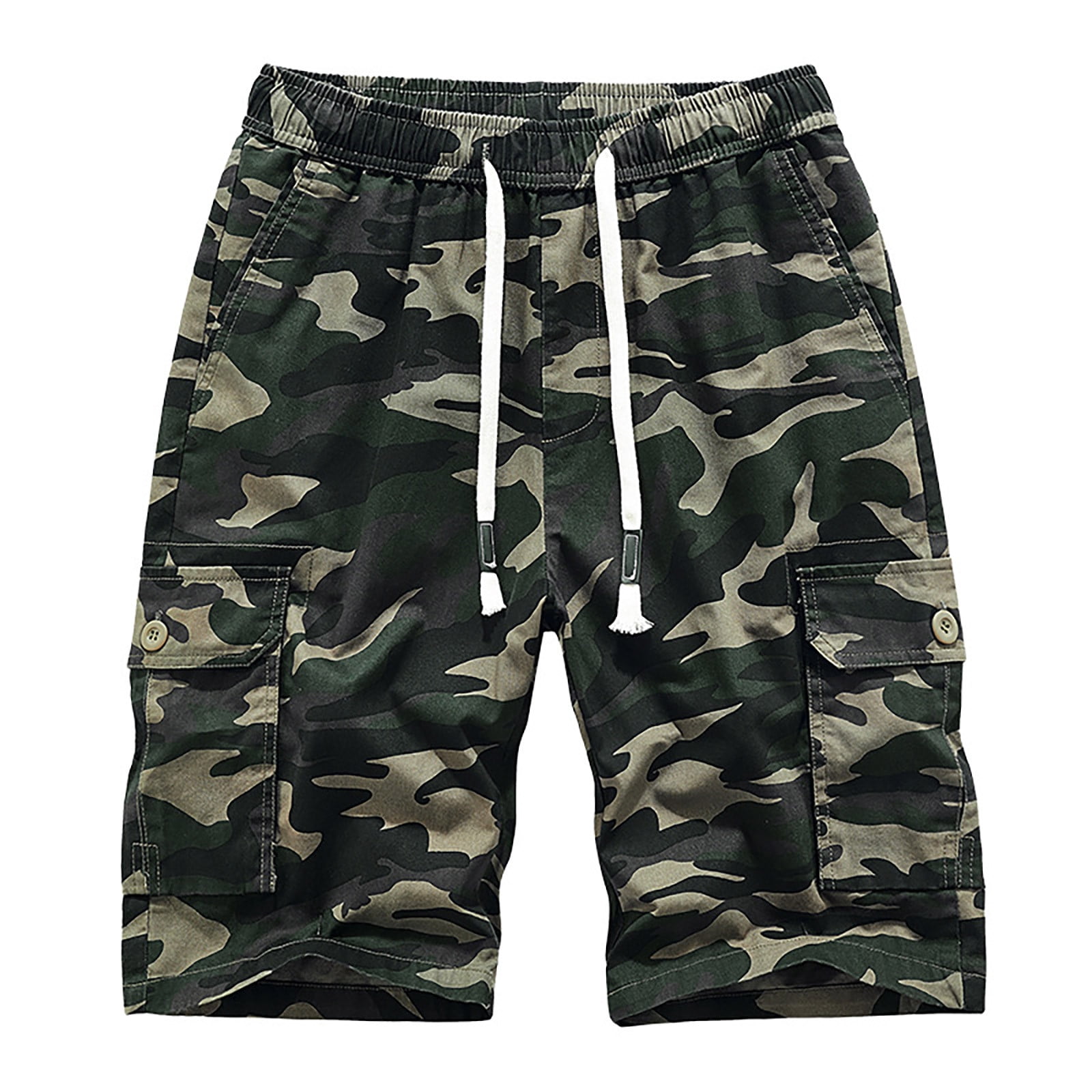 KLHHG Summer Men's Outdoor Camouflage Cargo Shorts Pocket Cotton Casual Half  Pants Mid Waist Drawstring Loose Shorts Bib Overalls 7XL (Size : XXX-Large)  price in UAE,  UAE