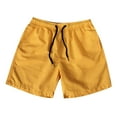 thumbnail image 1 of RYRJJ Mens Athletic Gym Shorts Drawstring Elastic Waist Casual Beach Shorts Pocket Jogger Men Workout Short Pants(Yellow,XXL), 1 of 3