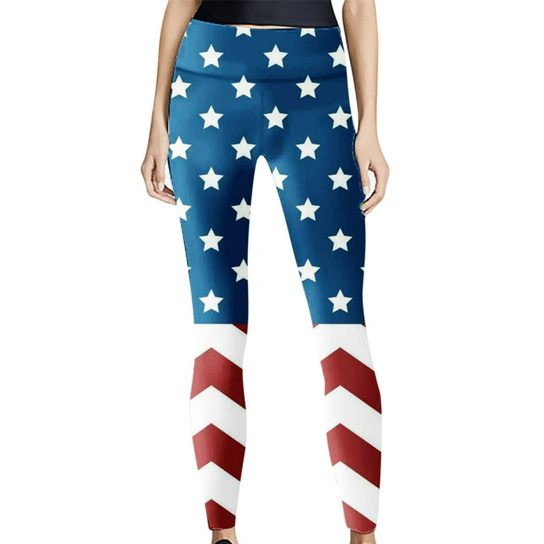 Reduce Price RYRJJ Women High Waist Yoga Pants American Flag Compression  Tight Trousers Independence Day Workout Patriotic Leggings(Wine,XXL)