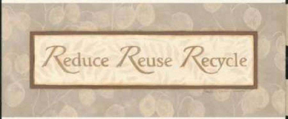 Reduce Reuse Recycle Canvas Art - Stephanie Marrott (10 x 20)