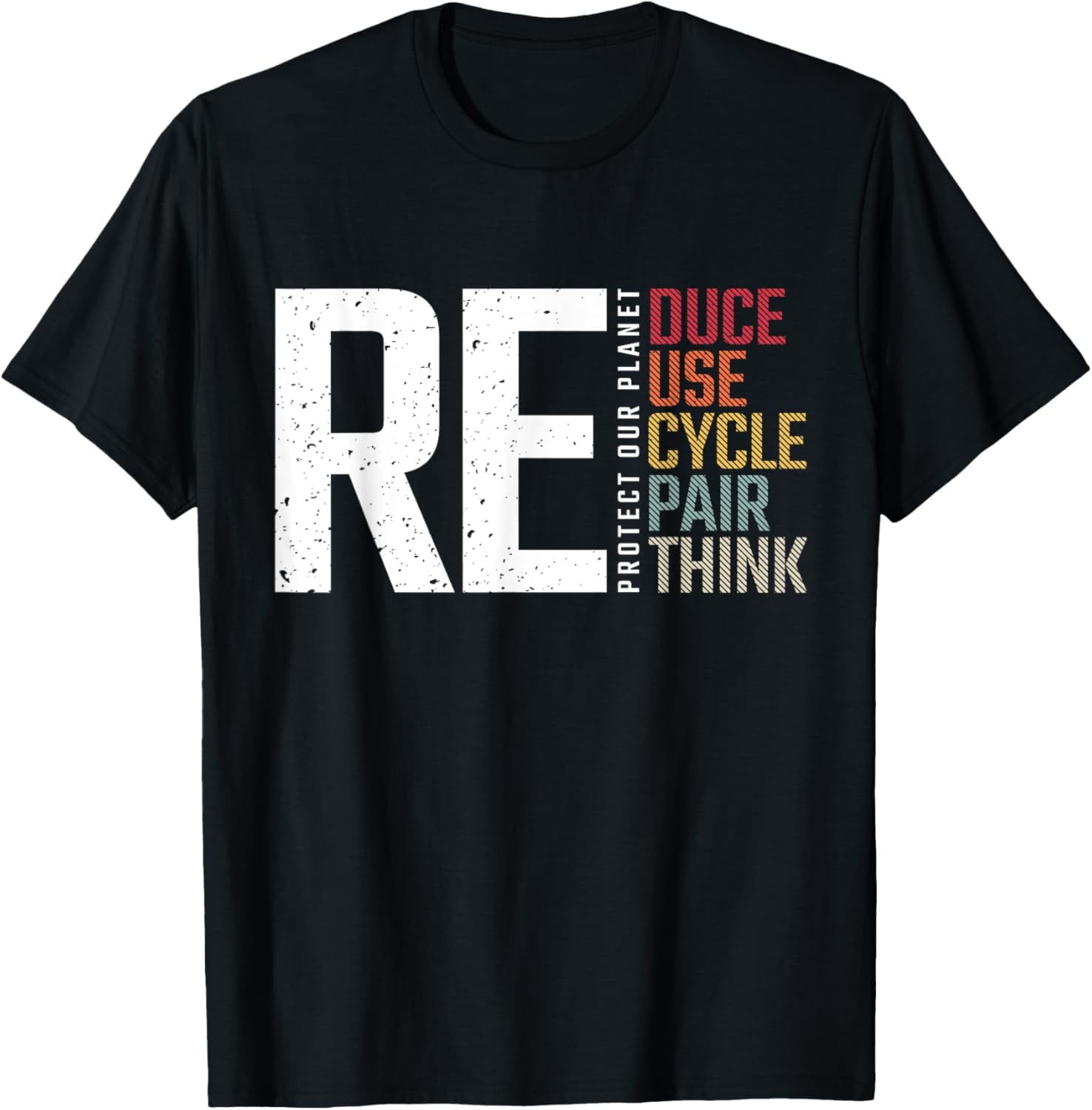 Reduce Reuse Recycle Rethink Repair Earth Day Environmental T-Shirt ...