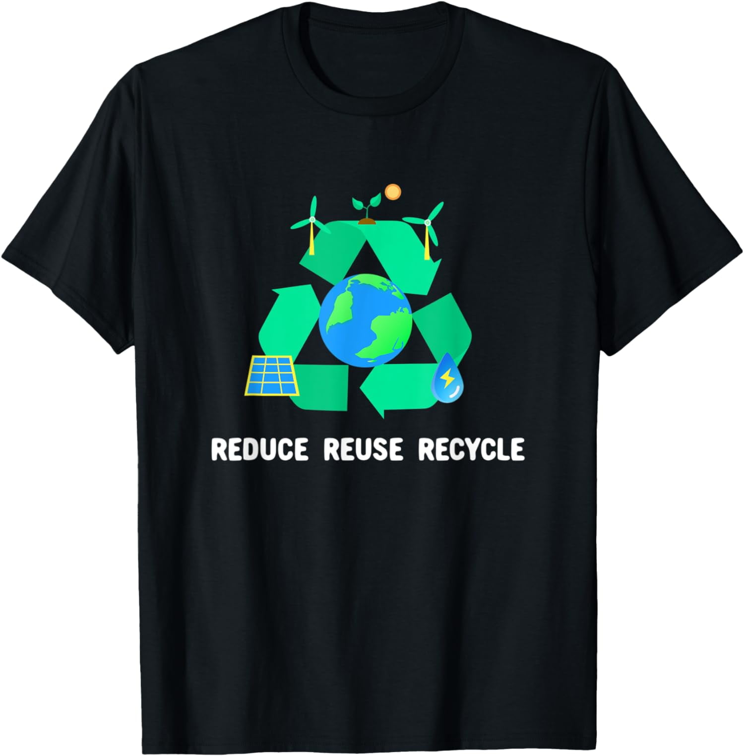 Reduce Reuse Recycle T-Shirt Earth Day 2022 T-Shirt - Walmart.com