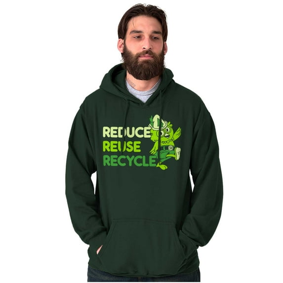 Reduce Reuse Recycle Woodsy Owl Hoodie Sweatshirt Women Men Brisco Brands 3X