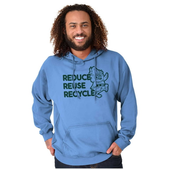 Reduce Reuse Recycle Woodsy Owl Hoodie Sweatshirt Women Men Brisco Brands S