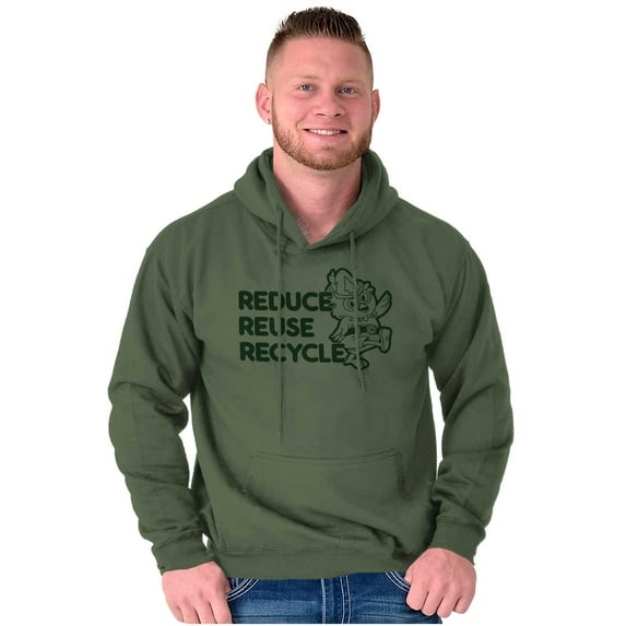 Reduce Reuse Recycle Woodsy Owl Hoodie Sweatshirt Women Men Brisco Brands S