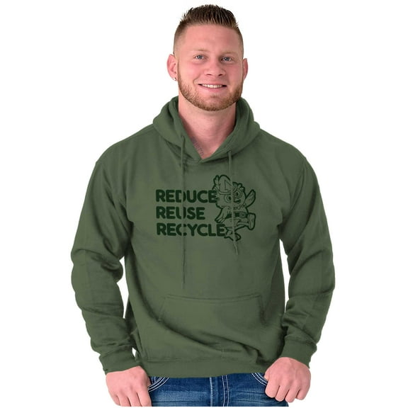 Reduce Reuse Recycle Woodsy Owl Hoodie Sweatshirt Women Men Brisco Brands S