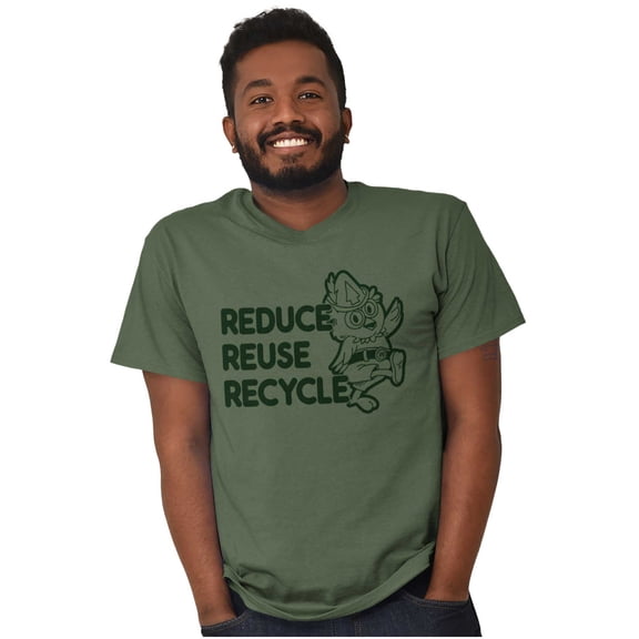Reduce Reuse Recycle Woodsy Owl Men's Graphic T Shirt Tees Brisco Brands 3X