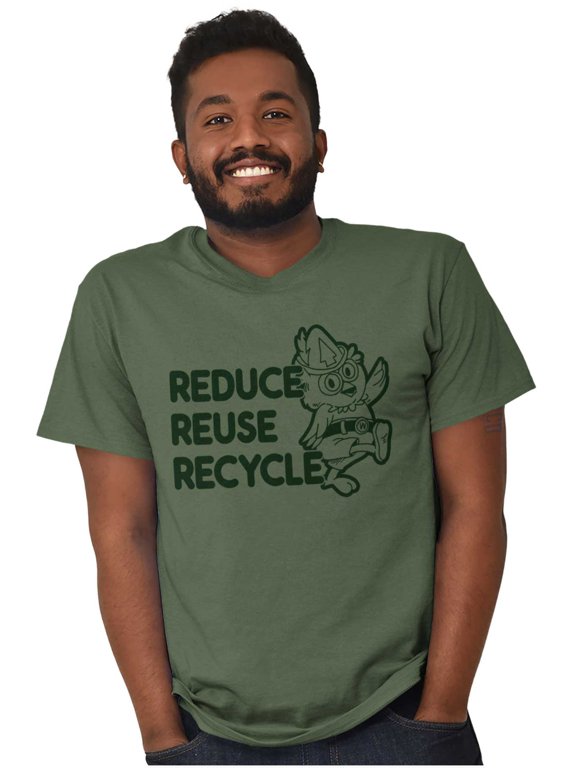 Reduce Reuse Recycle Woodsy Owl Men's Graphic T Shirt Tees Brisco Brands S