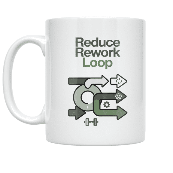 Reduce Rework Loop - Process Improvement Enthusiast - 11 oz Ceramic Coffee Mug