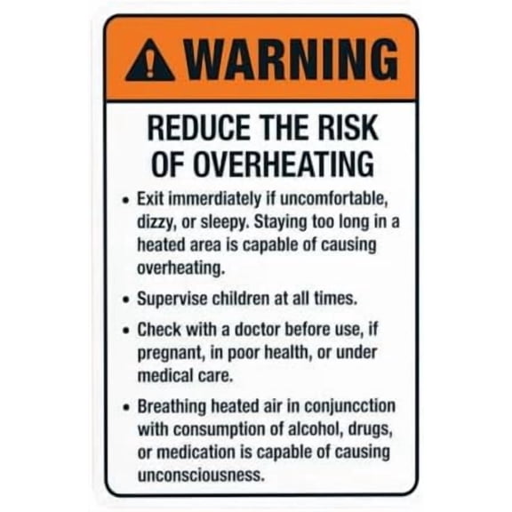 Reduce The Risk Of Overheating Warning Sign, Security Metal Signs for Business Home Outdoor Indoor Road Yard Garage Street Wall Safety Caution Custom Decor 8 x 12 Inch