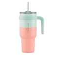 thumbnail image 1 of Reduce Slim Cold1 Tumbler - Straw, Lid & Handle. Insulated Stainless Steel 40oz, Peachy Mint, 1 of 15