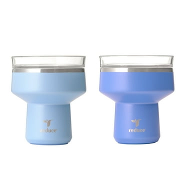 Reduce Saltini Margarita Tumbler  12 oz with 360° Sip Lid - Pack of 2, Blueberry and Dreamsicle