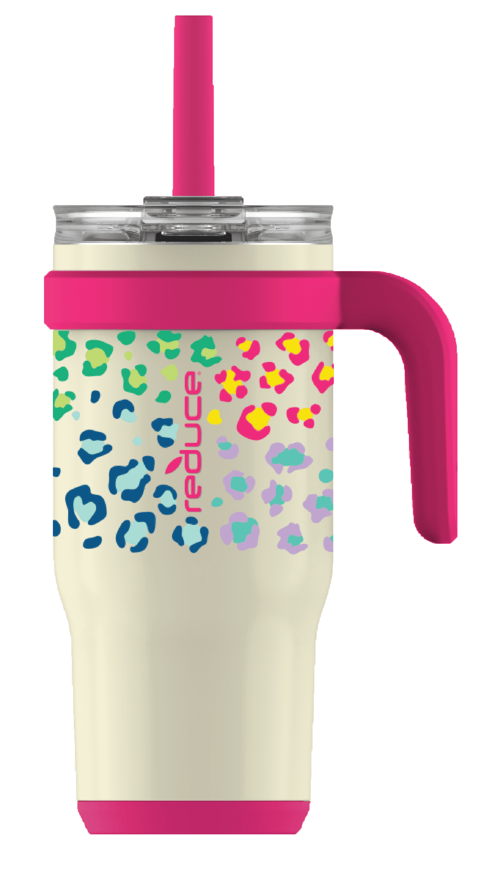Dropship Reduce Vacuum Insulated Stainless Steel Coldee Mug With Lid And  Spill-Proof Straw, Cheetah Pink, 18 Oz to Sell Online at a Lower Price
