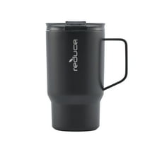 Reduce Vacuum Insulated Stainless Steel Hot1 18oz Travel Mug with Adjustable Flow Lid: Black