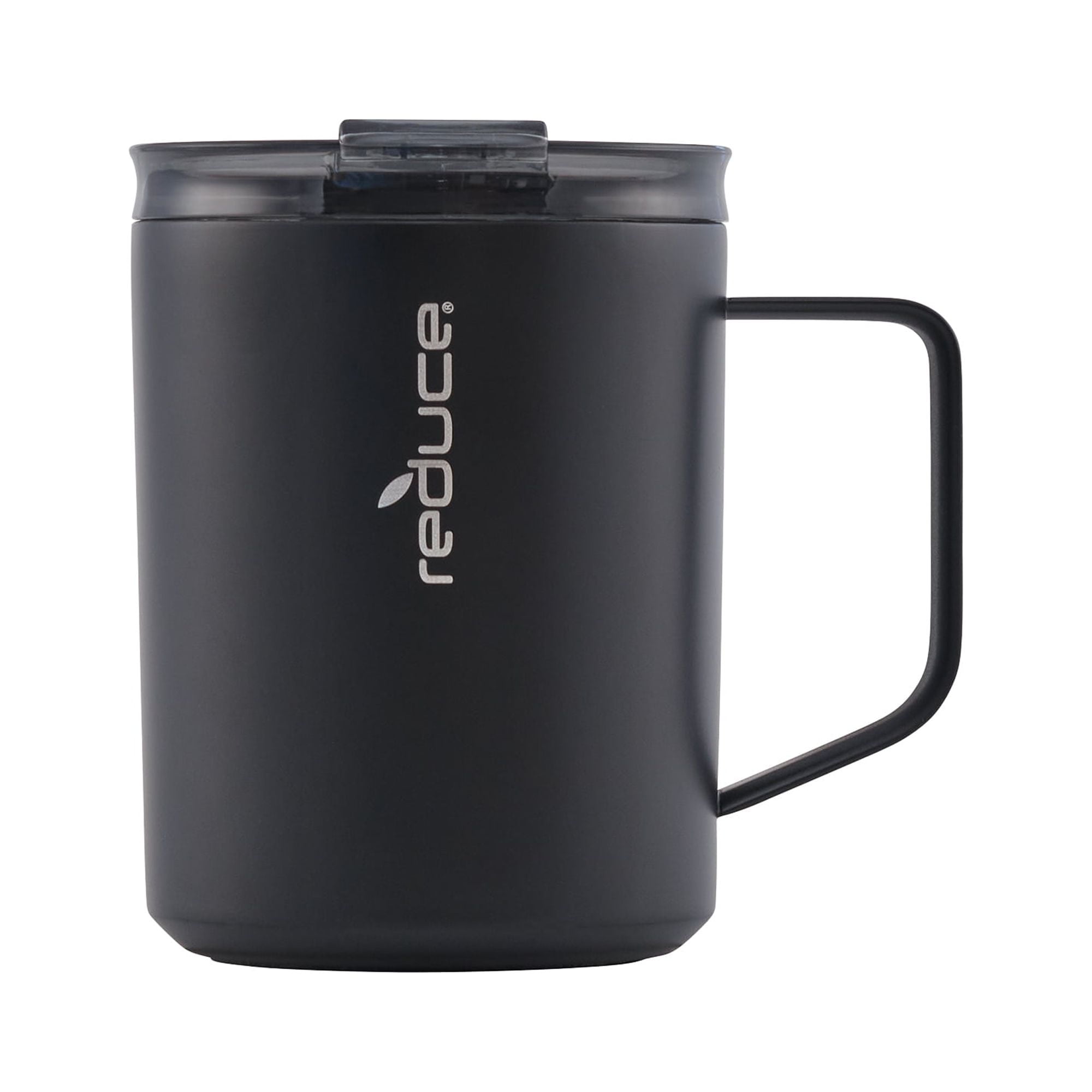  Reduce 14 oz Insulated Coffee Mug with Handle and Flo-Motion  Lid - Perfect Travel Mug with Handle for Hot Coffee and Tea - Single-Serve  Friendly, Dishwasher Safe, BPA Free - Stone 