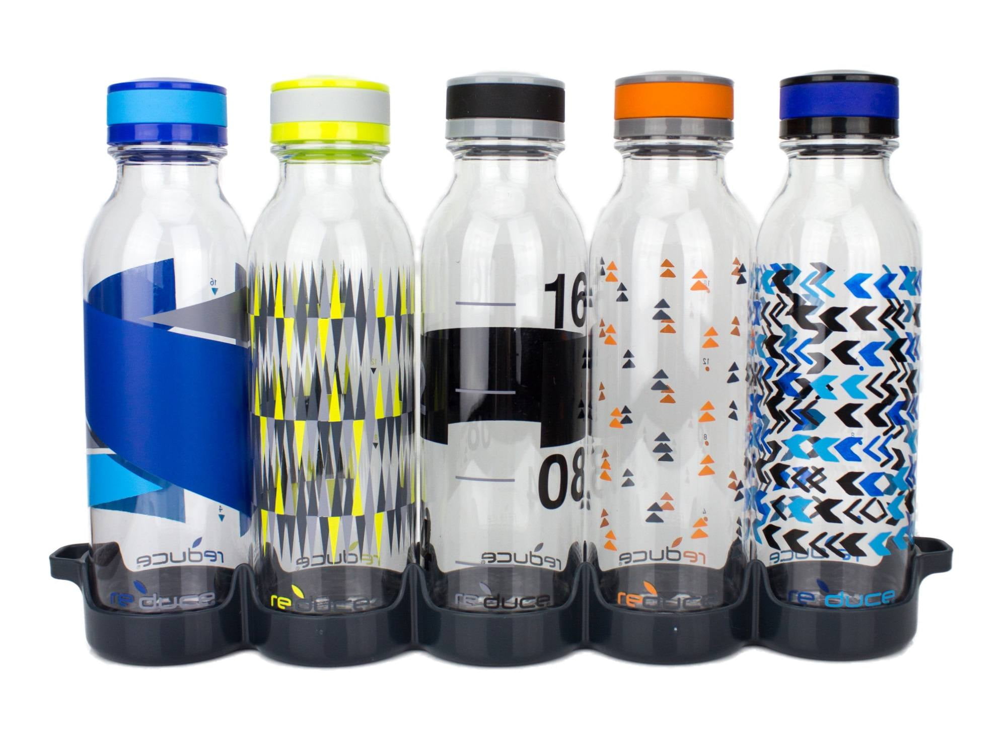 Reduce Water Week Trek Bottle Set with Fridge Tray, 20oz - (5 Pack) -