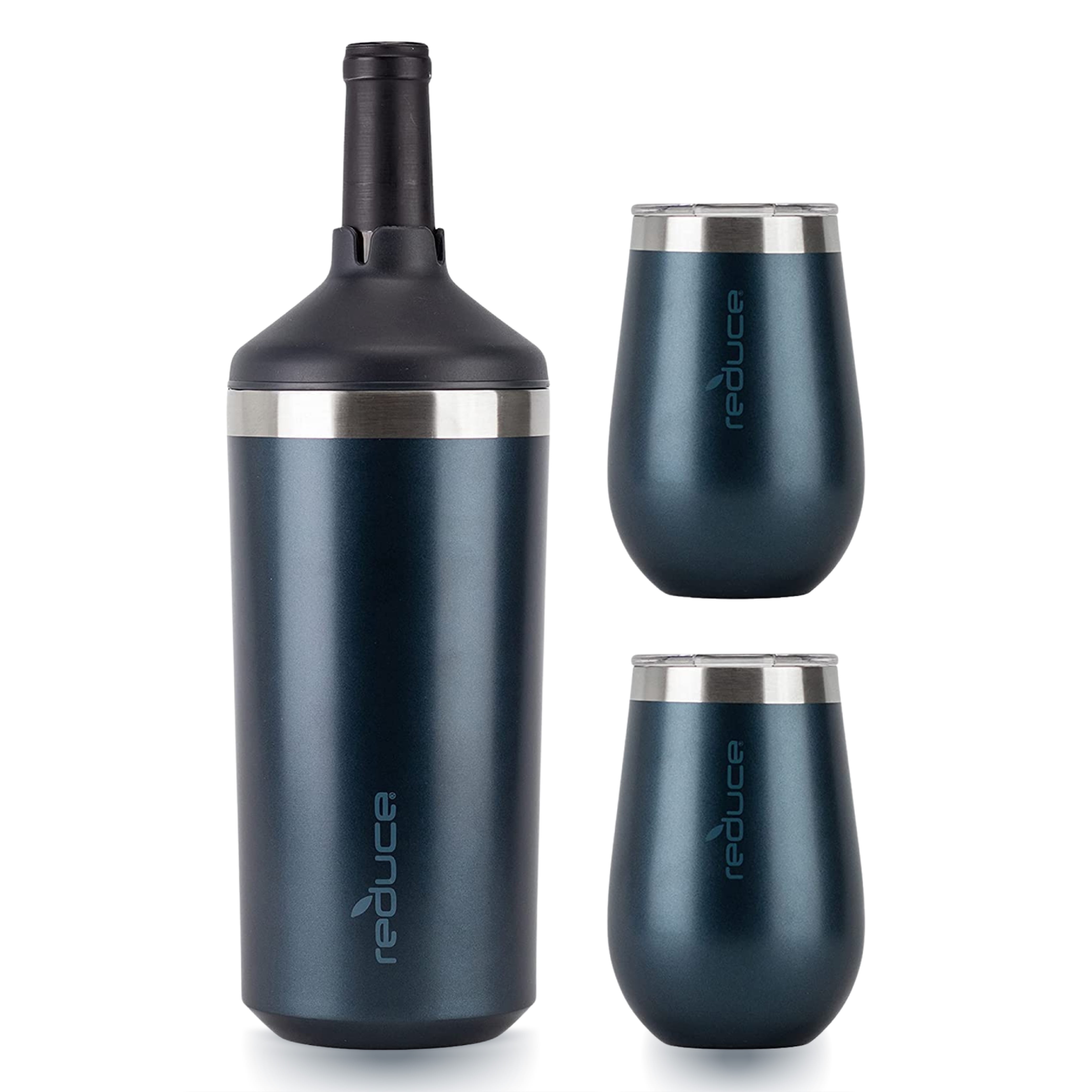 Reduce Wine Cooler Set, Dark  Stainless Steel Wine Bottle Cooler