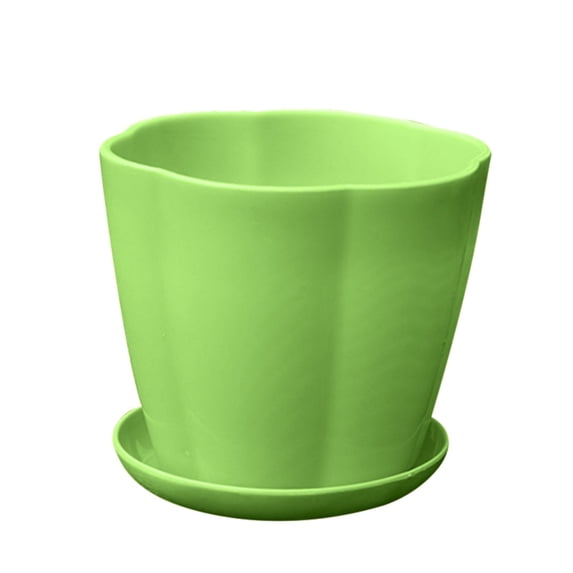 Reduced,BILIKEYU Plastic Planters with Drainage Holes & Trays for Indoor/Outdoor Plants, Herbs, Succulents, Flowers
