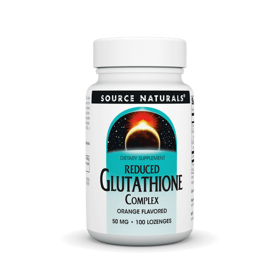Source Naturals Reduced Glutathione Complex Orange Flavored 50 mg 100 Lozenges