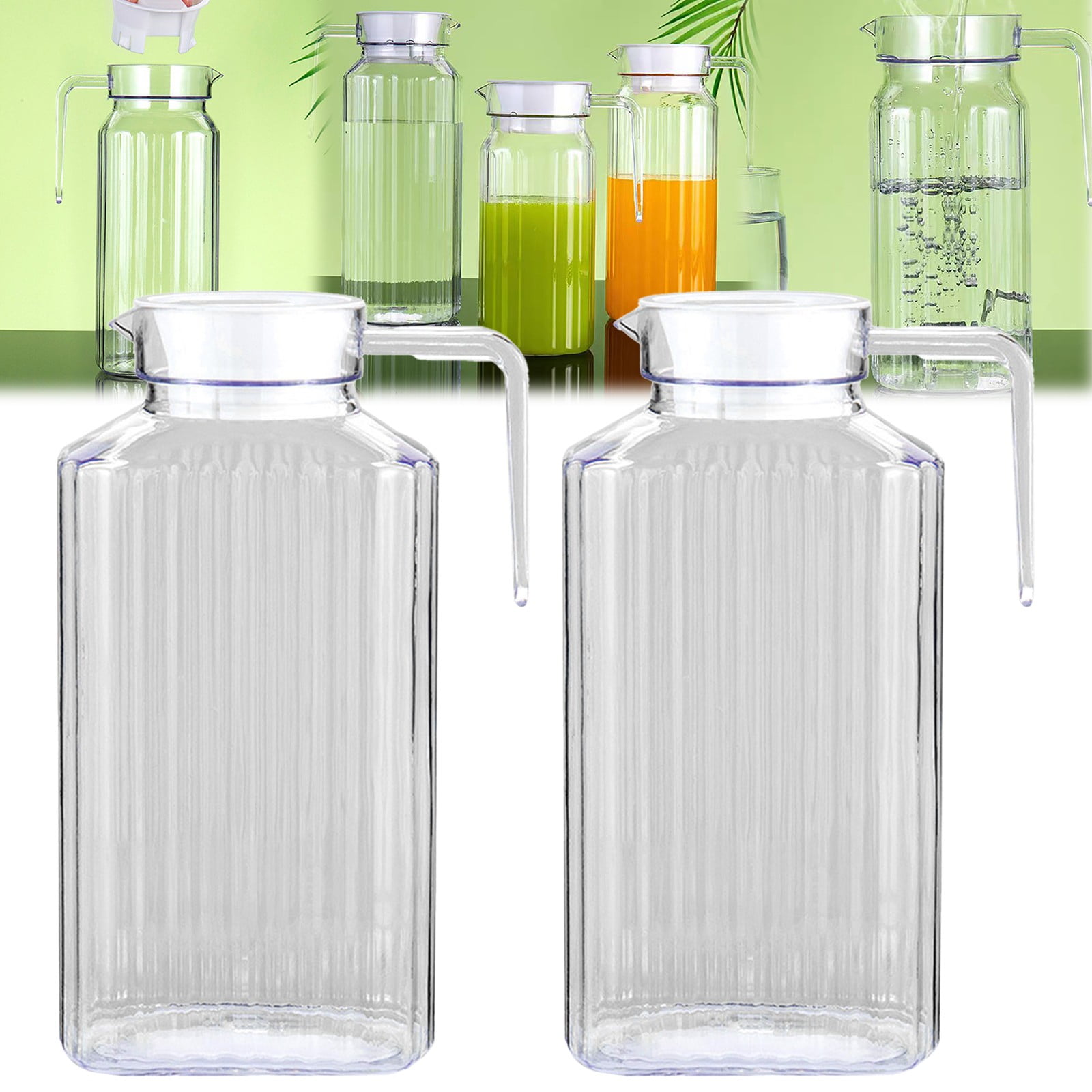 Reduced Kitchenware HXROOLRP 2pc 2.0L Acrylic Juice Pot Plastic