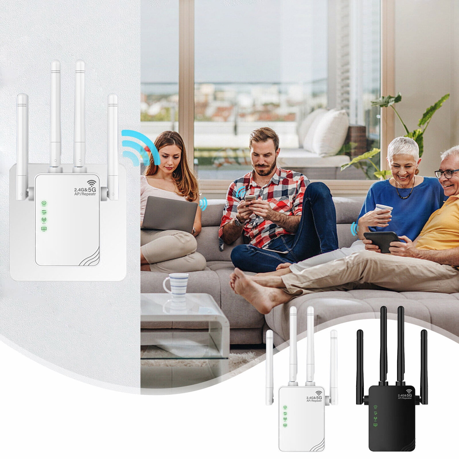 Reduced Price, 1200Mbps WiFi Extender Signal Booster, Long Range ...