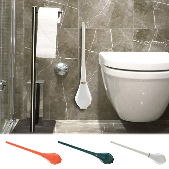 Reduced Price,Flexible Toilet Brush Non-Punching Design,Dead Corner Cleaning Set,Ergonomic Handle,Easy-Grip Brush,Soft Bristles,Corner-Accessible,Family-Friendly,Bathroom Cleaning Tool