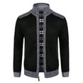 thumbnail image 1 of HWRETIE Mens Sweaters Men's Fleece Sweater Knitwear for Autumn and Winter Thicken Warmth/Black 10(Xl), 1 of 6