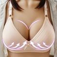 thumbnail image 1 of LoyisVidion Lace-Trimmed Full-Coverage Underwire Bra - Women Wirefree Fitness Sport Push Up Seamless Running Yoga Bra Everyday Lightly Padded T-Shirt Bra, 1 of 5