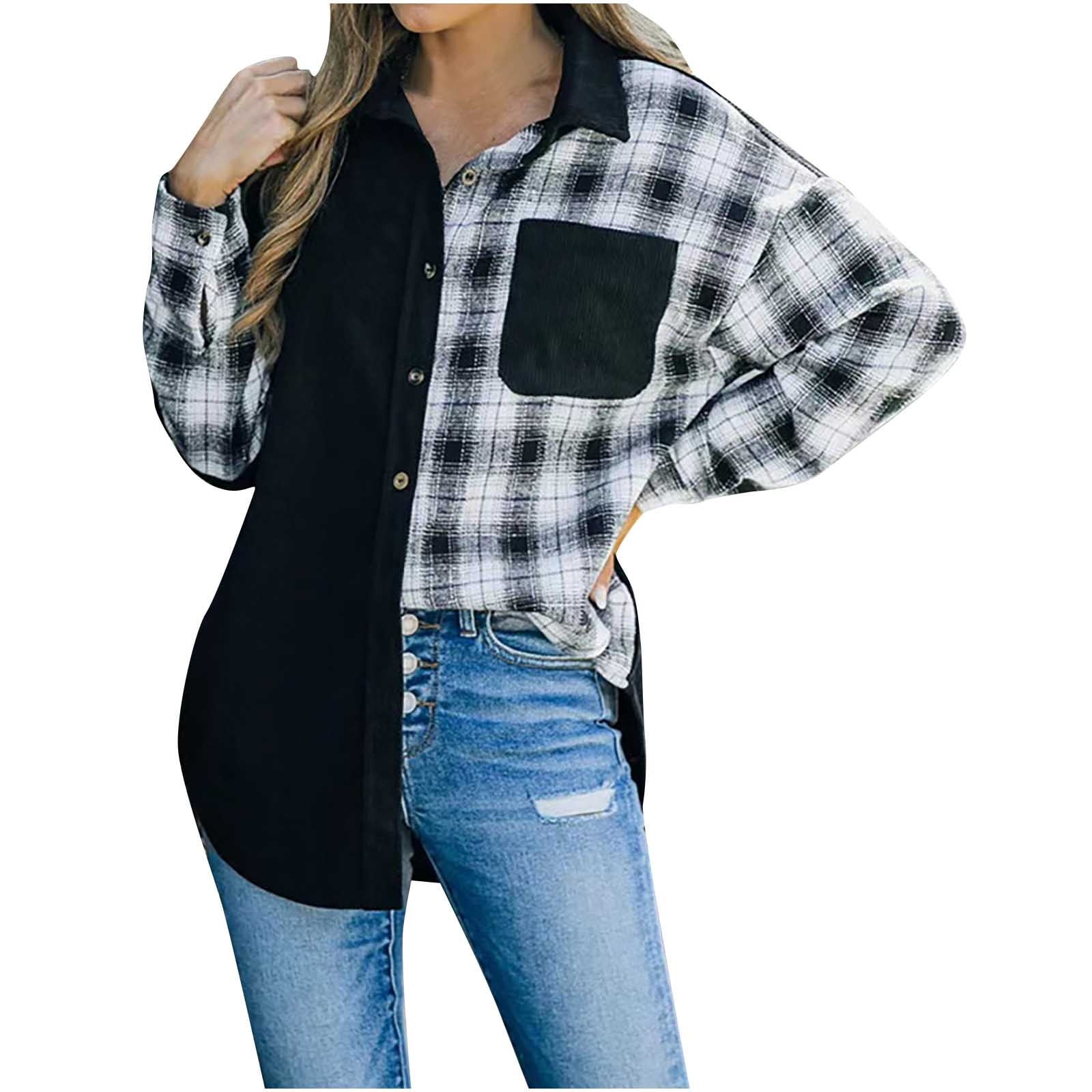 2023 Autumn Long Plaid Jacket Women Button Up Winter Coat Ladies