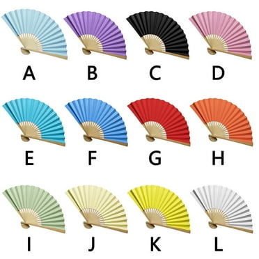 Reduced! SSNTSY Chinese Style Hand Held Fan Bamboo Paper Folding Fan Party Wedding Decor