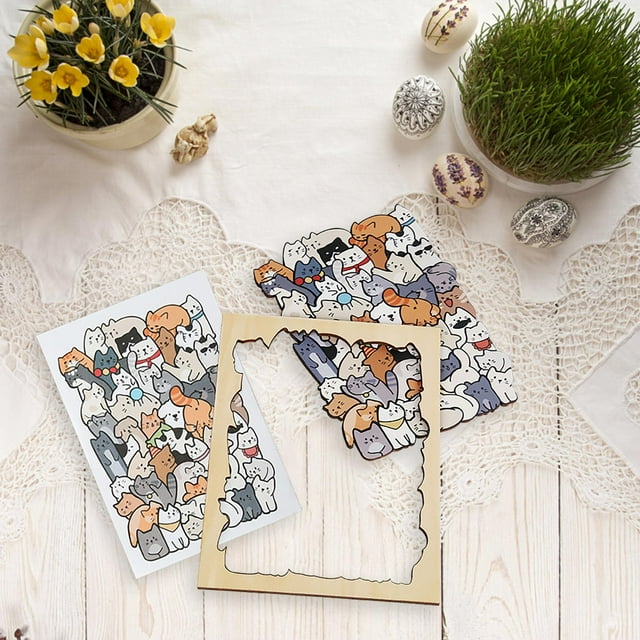 Reduced! SSNTSY DIY Animal Puzzle Stacking Game: Brain Teasing Unique Puzzle Gift Box Ornament