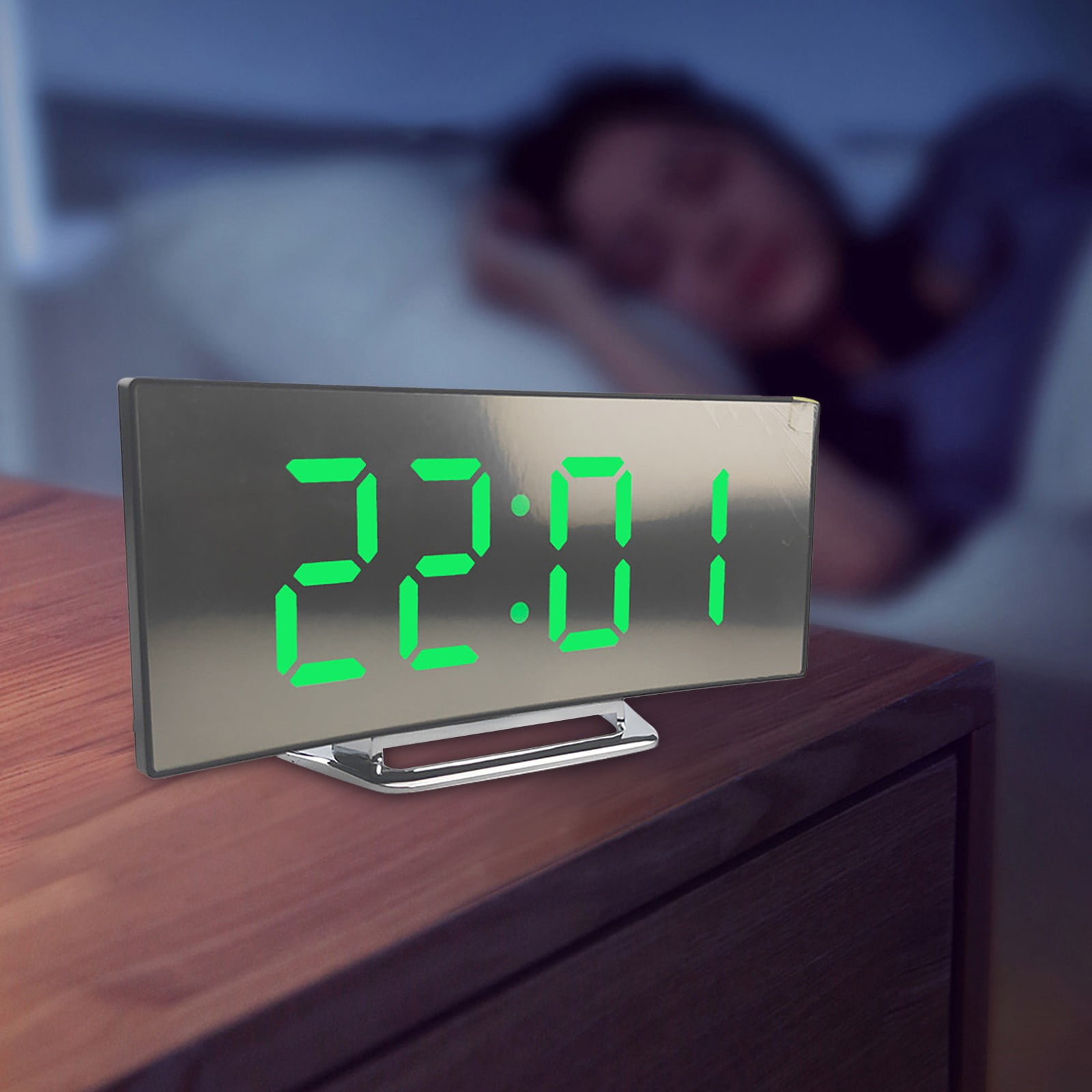 Reduced! SSNTSY Levels Alarm Sound 2 Level Brightness Digital Clock for