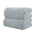 thumbnail image 1 of Reduced!Skoglary Bobasndm Fleece Blankets Summer Air Conditioner Comforter Soft Fleece Blanket Lightweight Microfiber Flannel Blanket For Bed Couch And Bedroom Suitable For Adults KidS Gray, 1 of 8