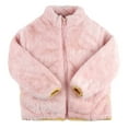 thumbnail image 1 of Reduced YYDGH Toddler Boys Girls Sherpa Fleece Jacket Full Zip Warm Long Sleeve Plush Jacket Coat Outerwear Fall Winter Casual Overcoat(Pink,8-9Years), 1 of 3