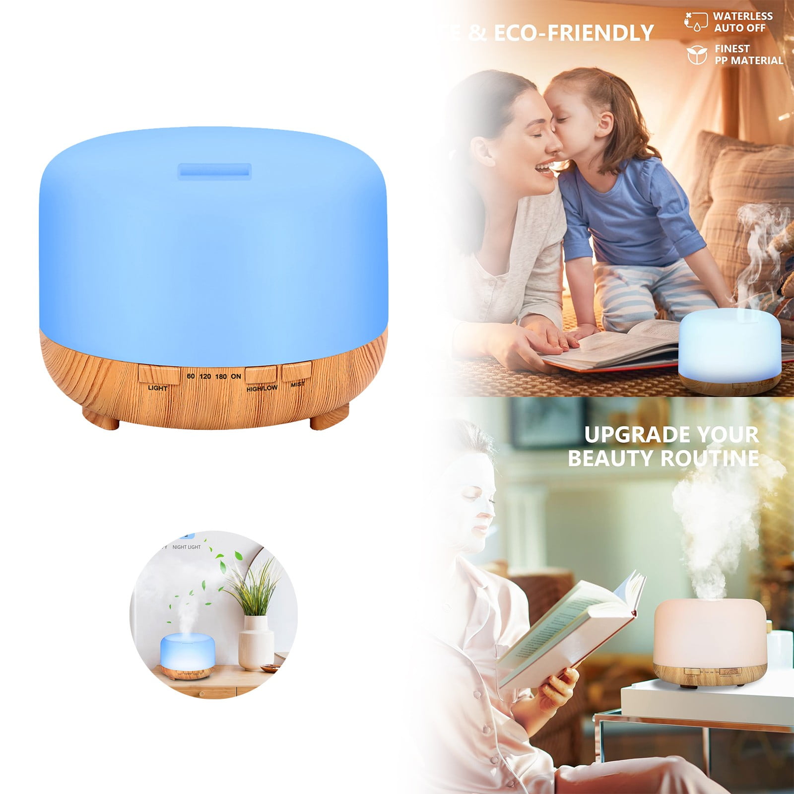 Reduced! iZZZHH 500ml Premium Oil Diffuser 5 In 1 Aromatherapy