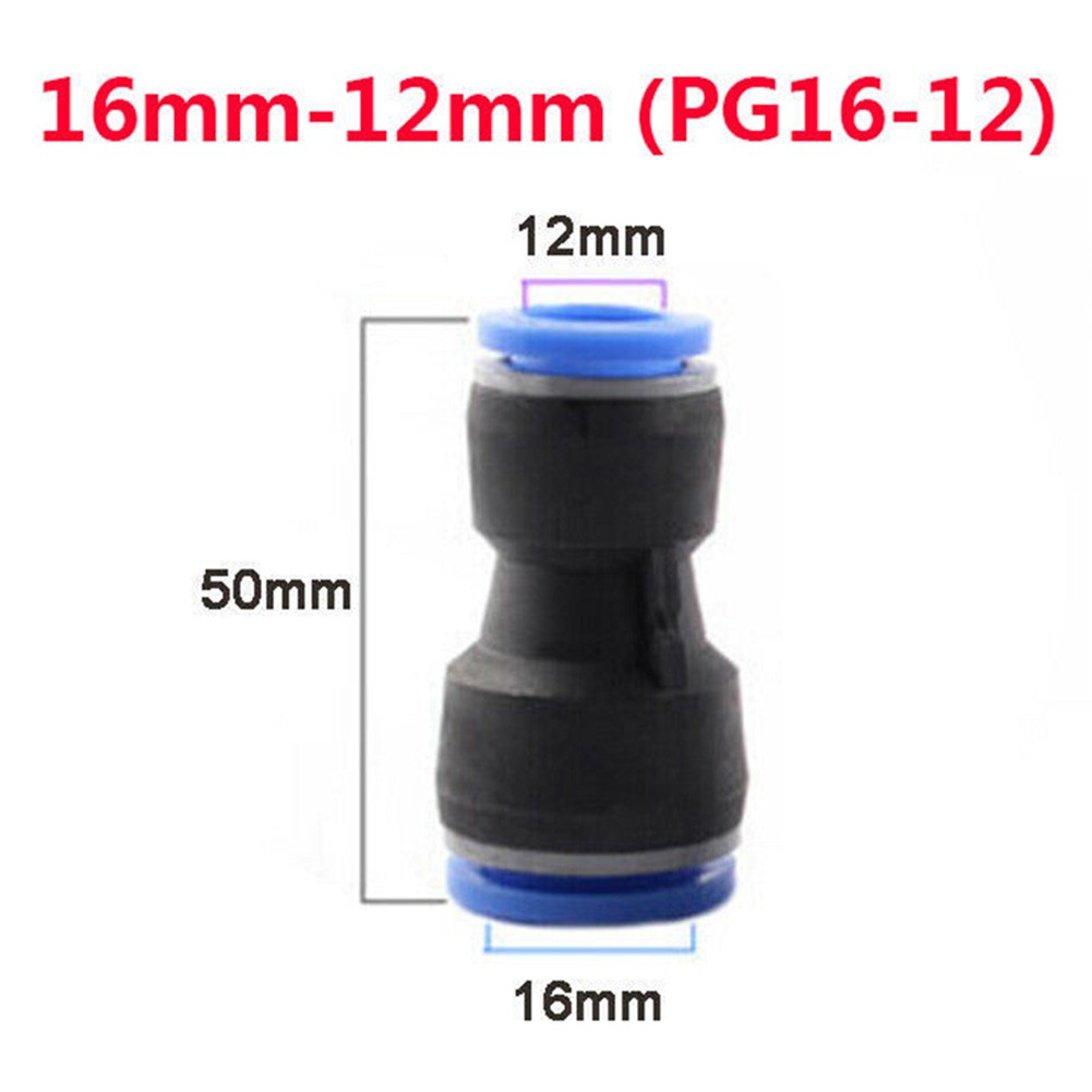 Reducer Straight PushIn Fittings Pneumatic Line Tube Hose Connector