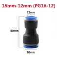 Reducer Straight PushIn Fittings Pneumatic Line Tube Hose Connector