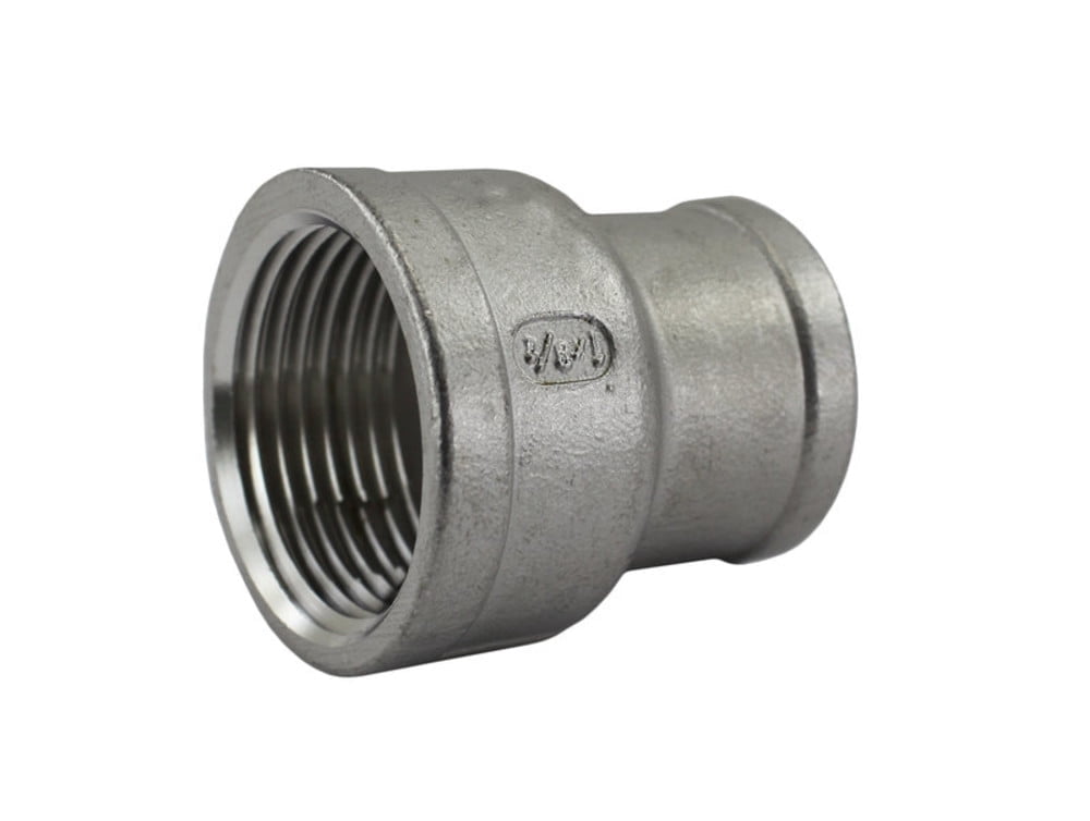 LTWFITTING 5-Pack Stainless Steel 316 Hex Bushing - 1/2" Male NPT X 3/8" Female NPT Reducer Fitting