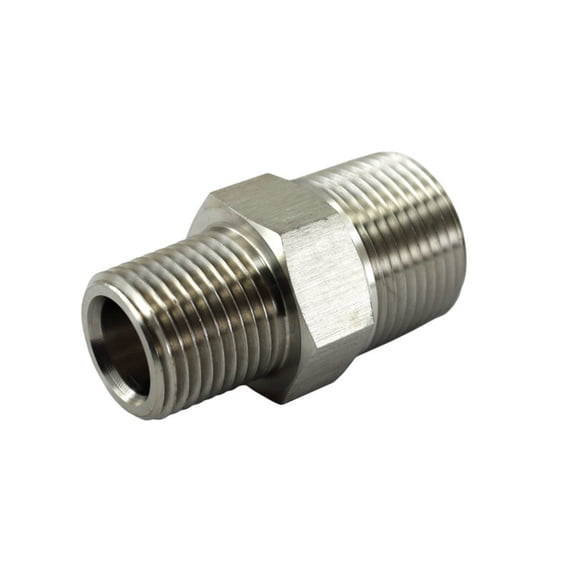 Reducing Nipple 3/4" x 1/2" Male NPT 304 Stainless Steel Pipe Fitting .75" .5", 5 Pack