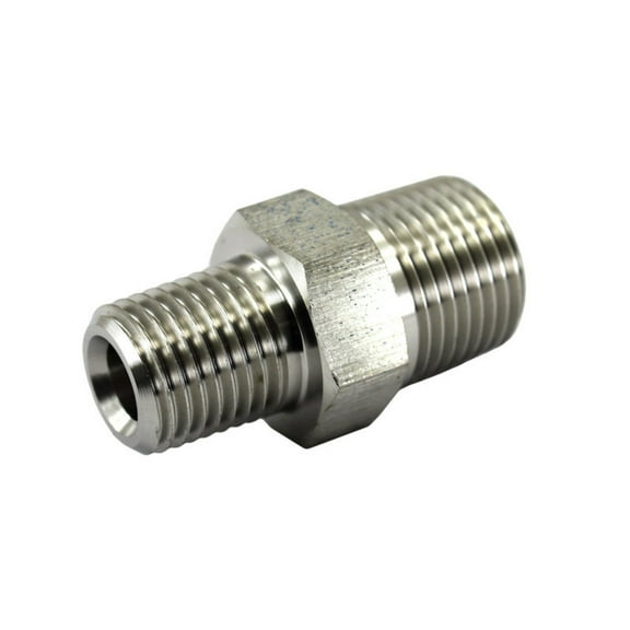 Reducing Nipple 3/8" x 1/4" Male NPT 304 Stainless Steel Pipe Fitting .5"