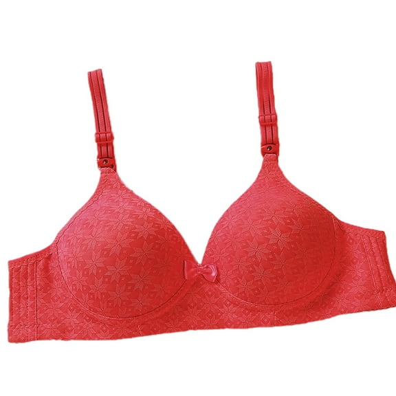 Reducing Push Up Small Cup Underwear Thin Wire Breathable Jacquard Bow Bra