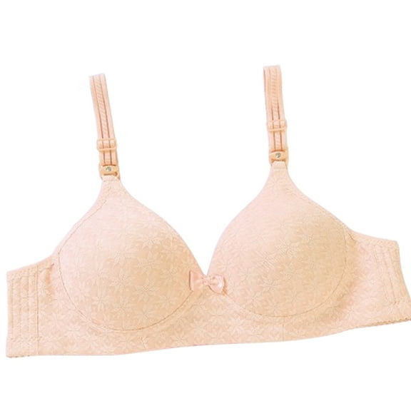 Reducing Push Up Small Cup Underwear Thin Wire Breathable Jacquard Bow Bra