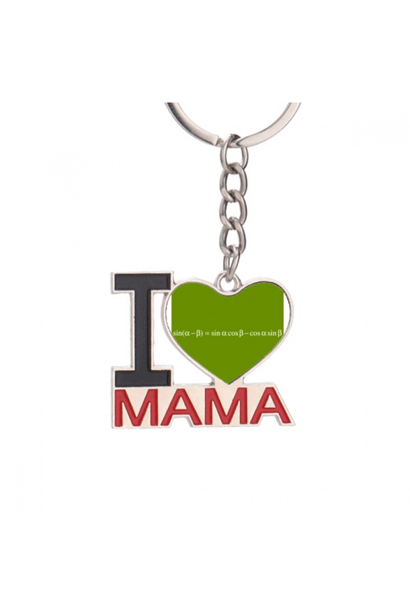 Reduction Mathematical Formula Expressions Calculations Keychain Metal Keyring Holder Love MAMA Mother