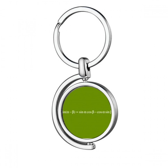 Reduction Mathematical Formula Expressions Calculations Rotating Keychain Metal Keyring Holder