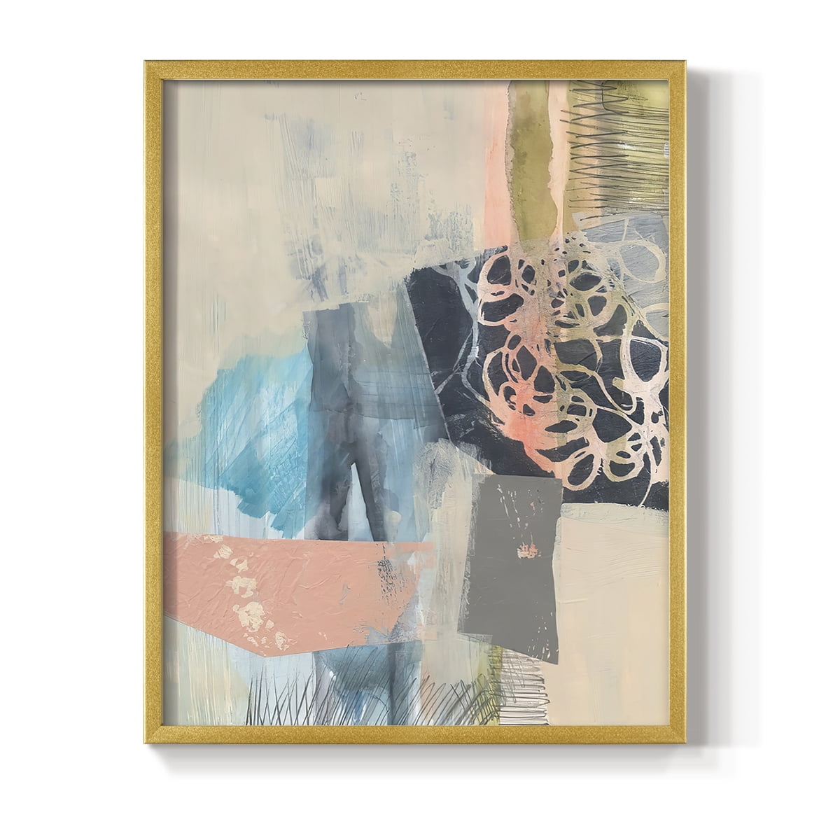 Reductive I in Gold Solid Wood 8 x 10 Framed Print